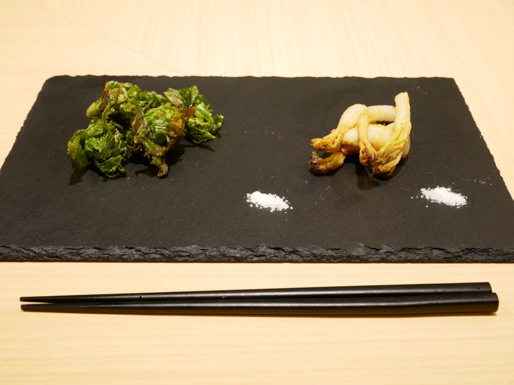 うどの穂先とふきのとうの天麩羅－オリーブオイルの天ぷらレシピ